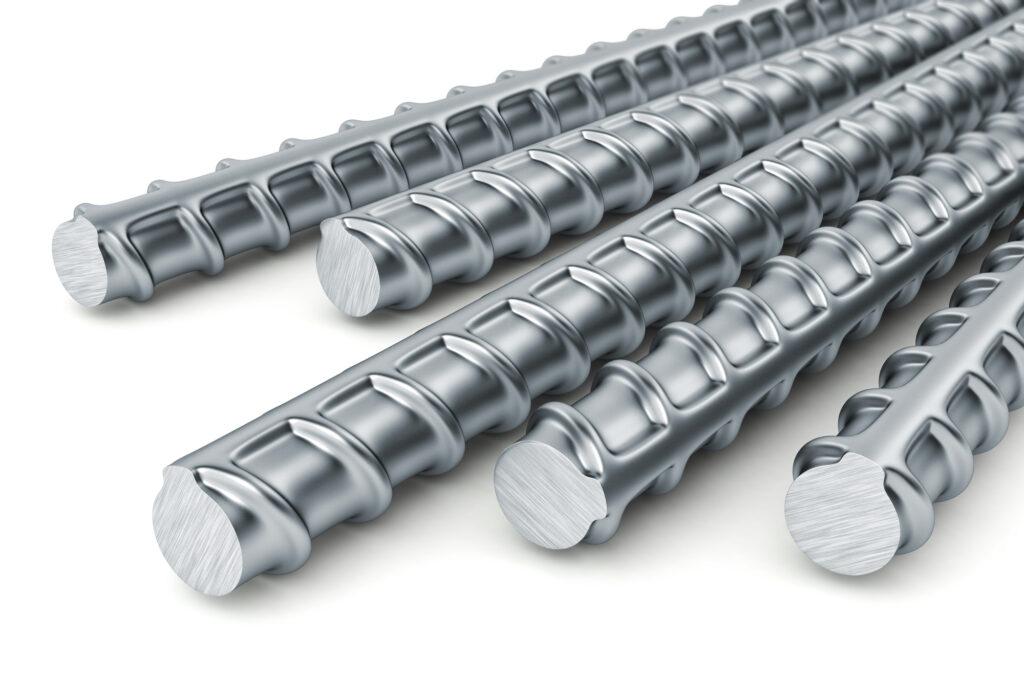 steel reinforcement bars ready to be used