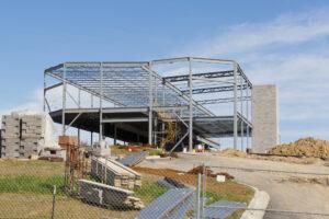 construction site for a new commercial building