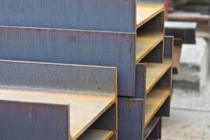 close up of steel beams