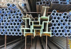 steel pipes and beams
